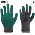 Guantes de trabajo de protección de trabajo de trabajo de látex recubiertos de látex (LS003)